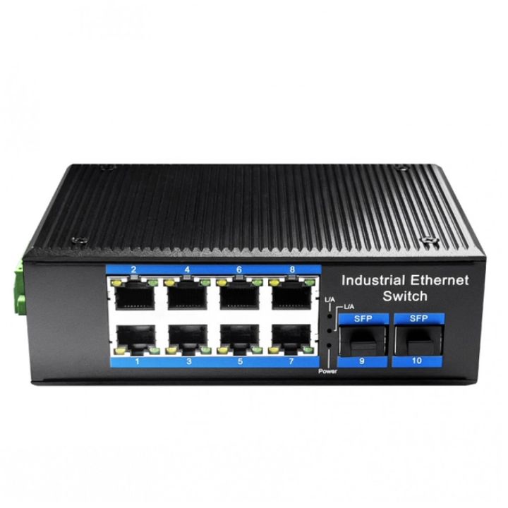 купить Коммутатор индустриальный гигабитный 8-портовый CUDY IG1008S2P 8+2 Port Aluminum Industrial PoE Switch в Алматы