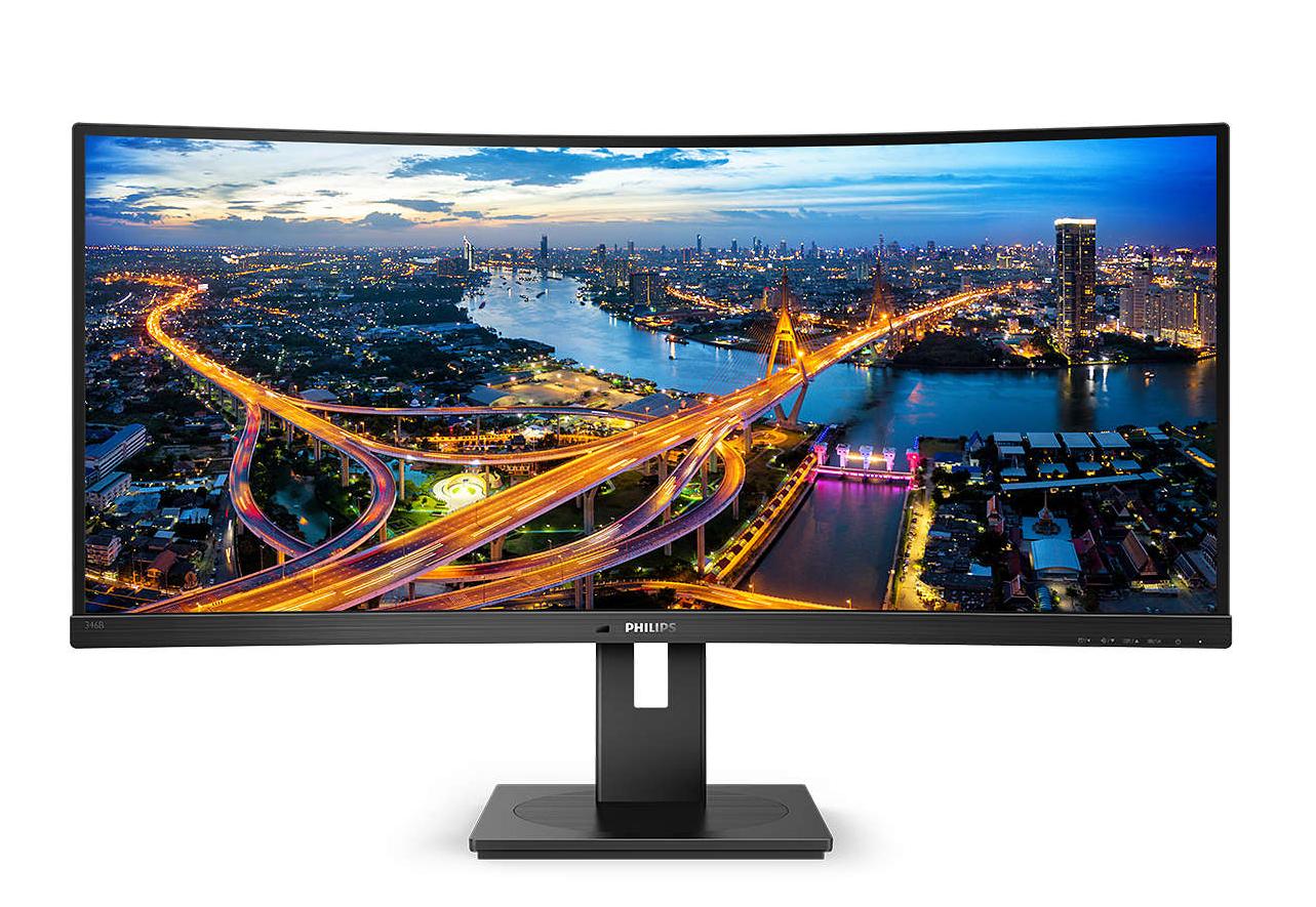 купить Монитор LCD 34*, 21:9, 3440 x 1440, VA, nonGLARE, CURVED, 300cd/m2, 80mln:1, H178°/V178°,5ms, DP, HDMI, USB-C, Tilt, HAS, Audio out, Speakers 3Y, Black в Алматы