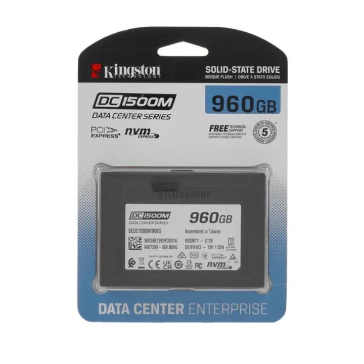 купить Твердотельный накопитель SSD 960 Gb Kingston DC1500M SEDC1500M/960G U.2 PCIe NVMe Gen3 x4 в Алматы