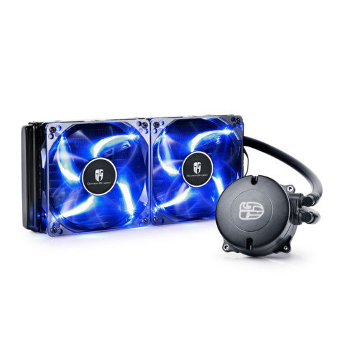 купить Водяное охлаждение, Deepcool, MAELSTROM 240T DP-GS-H12RL-MS240T, 2*120мм вентилятора, Воздушный поток 167.28CFM, Чёрный в Алматы