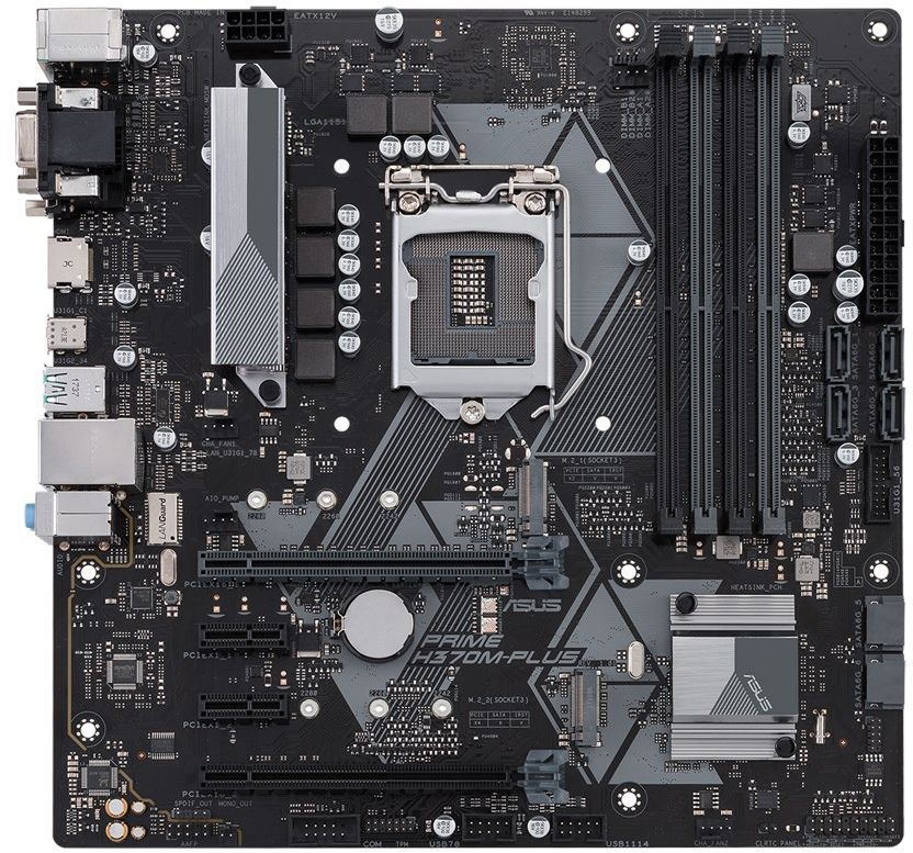 купить Мат. плата ASUS PRIME H370M-PLUS LGA1151 2xPCI-E Dsub DVI HDMI GbLAN SATA MicroATX 4DDR4   ASUS в Алматы