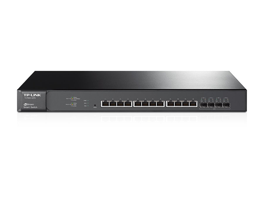 купить Коммутатор Smart 10GbE 12-портовый Tp-Link T1700X-16TS <12 100/1000/10GBase-T RJ45, 4 10G SFP  Slots, 320Gbps> в Алматы