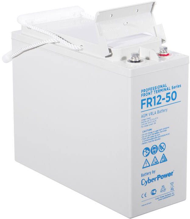 купить АКБ CyberPower Front terminal series FR 12-50, 12V-54Ah, AGM, M6, 277x106x229мм., 16.3кг. в Алматы