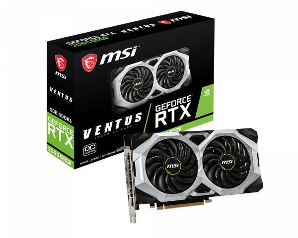 купить Видеокарта MSI GeForce RTX2060 SUPER, 8GB GDDR6 256-bit 1xHDMI 3xDP RTX 2060 SUPER VENTUS OC в Алматы