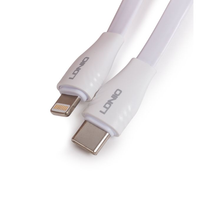купить Интерфейсный кабель LDNIO Type-C to Lightning LC131-I 1м 30W Белый в Алматы
