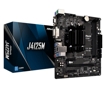 купить Материнская плата ASRock J4125M Quad-Core J4125 2,7ГГц 2xDIMM DDR4 2xSATA3 COM1 D-Sub DVI HDMI mATX в Алматы