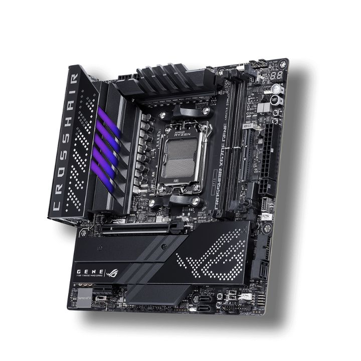 купить Материнская плата ASUS ROG CROSSHAIR X670E GENE AM5 2xDDR5 4xSATA Raid M.2 6xUSB3.2 ATX в Алматы