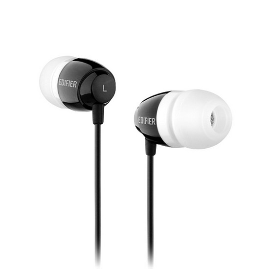 купить Наушники, Edifier, K210, Универсальная функция Hands Free, Два разъёма 3,5 mini Jack для микрофона и наушников, Чёрный в Алматы