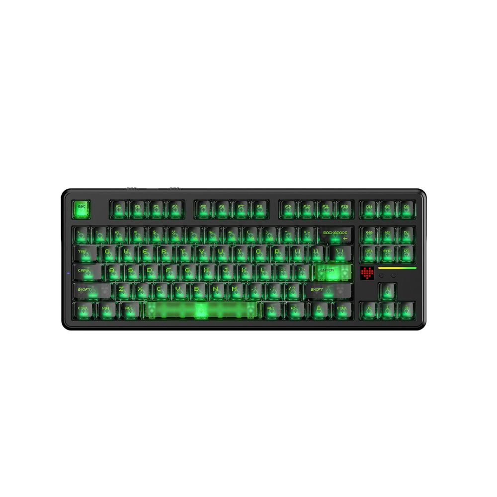 Купить KeyBoard USB, Attack Shark X87 Ultra Shadow Jade, switch, 87 keys, 2,4/BT/cable, Jade в Алматы