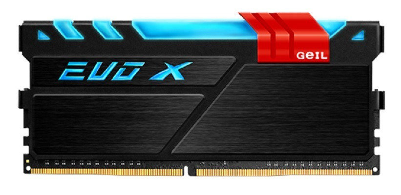 купить Оперативная память с RGB подсветкой GEIL EVO X SERIES 8GB DDR4 PC4-17000 2133MHz D4 EVO X GEX48GB2133C15SC ЧЕРНЫЙ. Память с функцией подсветки предназначена для моддинга геймерских ПК! Совместима  и протестирована с мат. платами с поддержкой AURA от  в Алматы