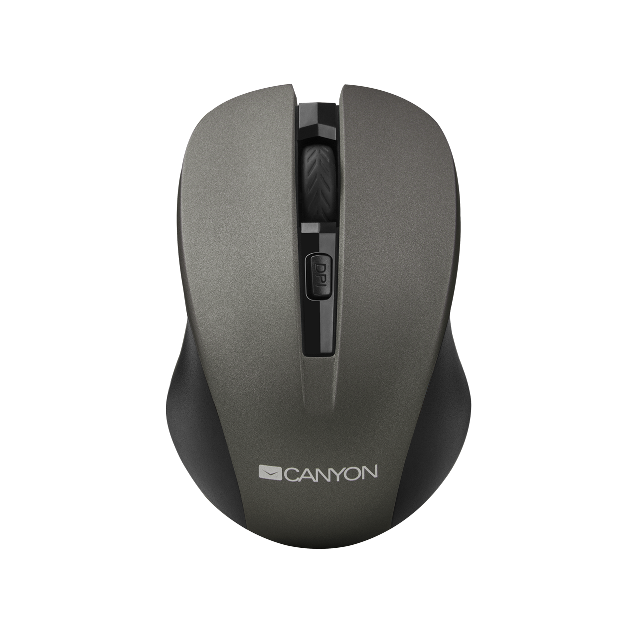 купить CNE-CMSW1G CANYON мышь, цвет - серый, беспроводная 2.4 Гц, DPI 800/1000/1200 DPI, 3 кнопки и колесо прокрутки, прорезиненное покрытие в Алматы