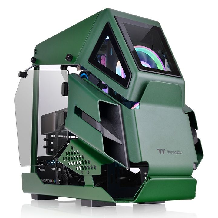 купить Компьютерный корпус Thermaltake AH T200 Racing Green без Б/П в Алматы