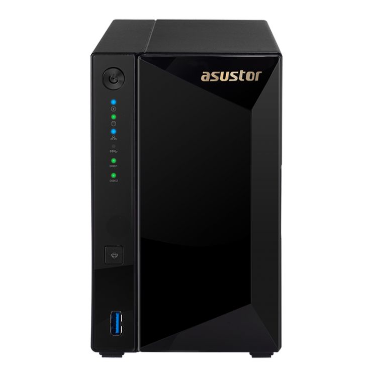 купить Сетевой накопитель ASUSTOR AS4002T 2-Bay NAS 1.6GHz Dual-Core ARM 2GB Gbe x2 10G x1 90IX0151-BW3S10 в Алматы