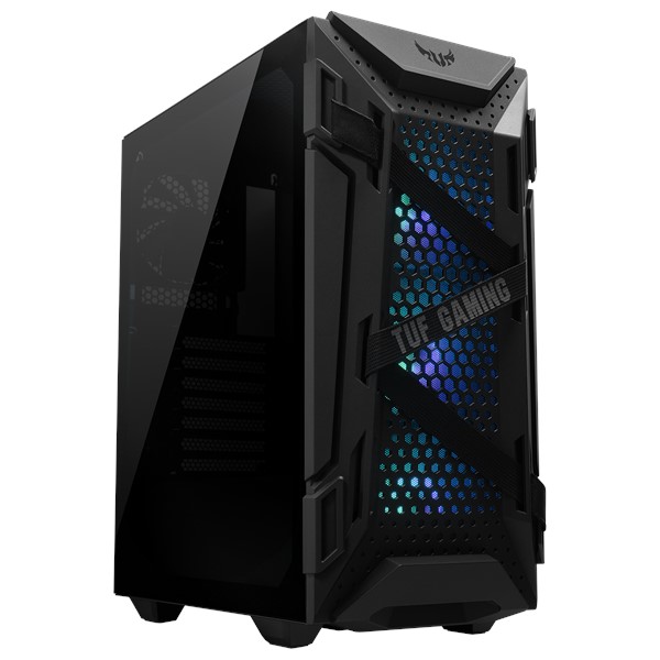 купить Кейс ASUS TUF Gaming GT301, ATX/micro ATX/Mini ITX, USB 3.1, 3x120mm AURA RGB, без Б/П, Чёрный в Алматы