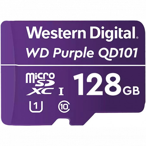 купить Карта памяти  128GB WD Purple UHS-I SDXC 80MB/s Class 10 WDD128G1P0C в Алматы