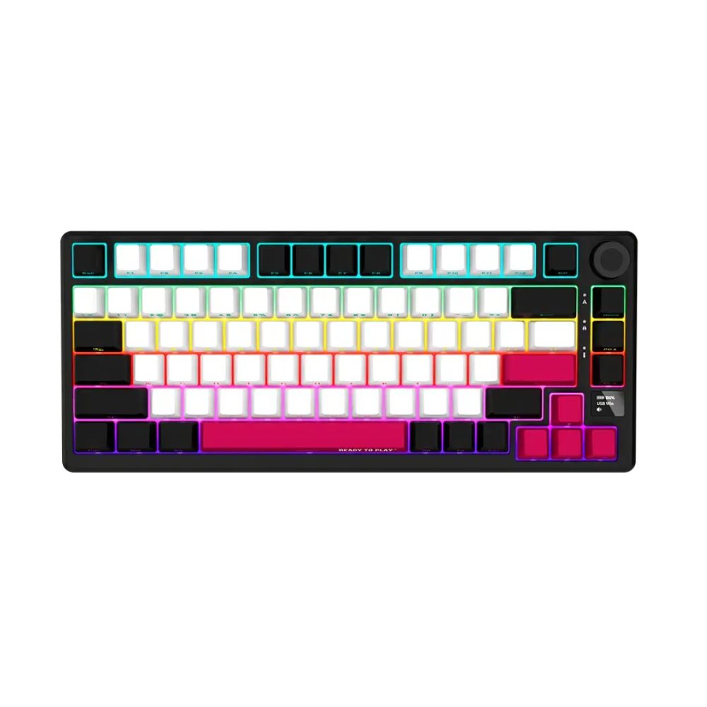 Купить LORGAR KBP7075W, Wireless 75% Mechanical Gaming Keyboard Pro, Black/red, EN/RU layout в Алматы