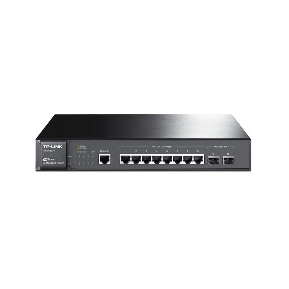 Купить Switch 8 port TP-Link TL-SG3210, 8x10/100/1000 Мбит/с, 2хGigabit Ethernet SFP, Console RJ-45 в Алматы