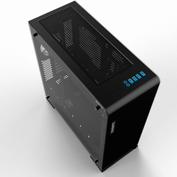 купить Корпус ПК без БП GameMax M909 Vega Black Temp Glass<ATX, 1х120mmRGB, 5x3,5, 4x2,5, 1 x HD Audio,  210x516x491mm> в Алматы