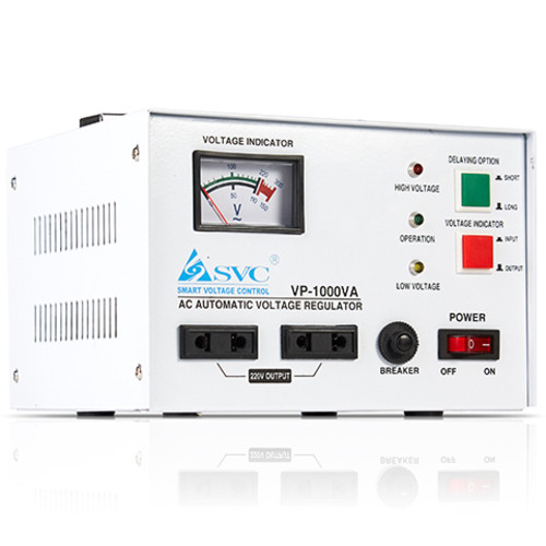 купить Стабилизатор (AVR), SVC, VP-1000, Мощность 1000ВА/600Вт, Индикация Режимов Работы, Диапазон: 140-280VAC, 3 вых., 5 м, Бежевый в Алматы