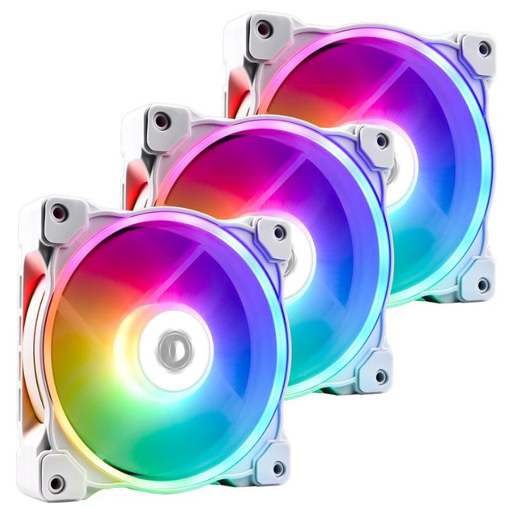 купить Вентилятор для корпуса ID-Cooling ZF-12025-ARGB-TRIO SNOW <120mm, 500~1600±10%RPM, 4Pin PWM> в Алматы