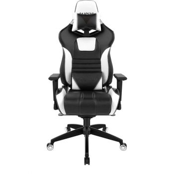 купить Игровое кресло GAMDIAS ACHILLES M1A L BW <WHITE, спинка:86см, наклон: 150, нагрузка: до 200кг> v2 в Алматы