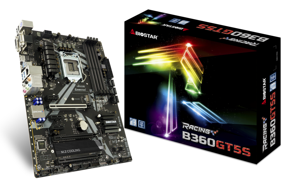 купить Biostar B360GT5S, S-1151, 4xDDR4 1866/2133/2400/2666 (up to 64G), 3 x PCI-E x16 3.0 Slot , 3 x PCI-E 2.0 x1 Slots, 6 x SATA3, 1 x M.2 Key M 32Gb/s, 1 x M.2 Key M 16Gb/s, 5 x USB (support 3.1), 4 x USB 2.0, 1 x PS/2, VGA, DVI, HDMI , Realtek ALC1150-C в Алматы