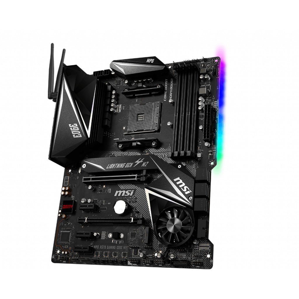 купить Материнская плата MSI MPG X570 GAMING EDGE WIF AM4 X570 4xDDR4 6xSATA3 RAID 2xM.2 HDMI CrossFire ATX в Алматы