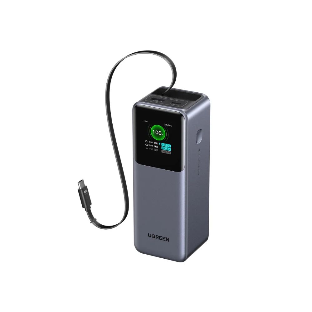 купить Пауэрбанк UGREEN PB726 55987B 20000mAh 165W 2C1A Power Bank with Retractable Cable в Алматы
