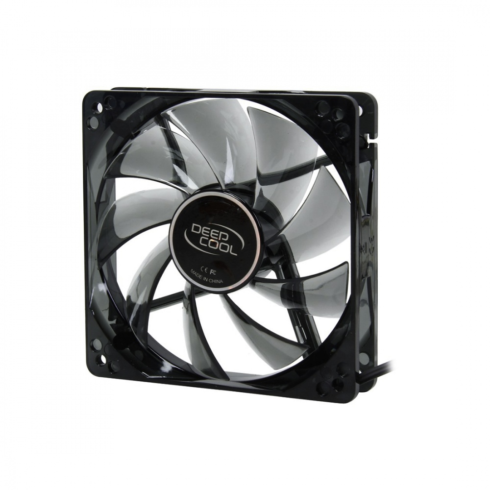 купить Кулер для компьютерного корпуса, Deepcool, WIND BLADE 120, 120мм, 1300&plusmn;10%об.мин, 3pin, Габариты 120х120х25мм, Черный с голубой подсветкой в Алматы