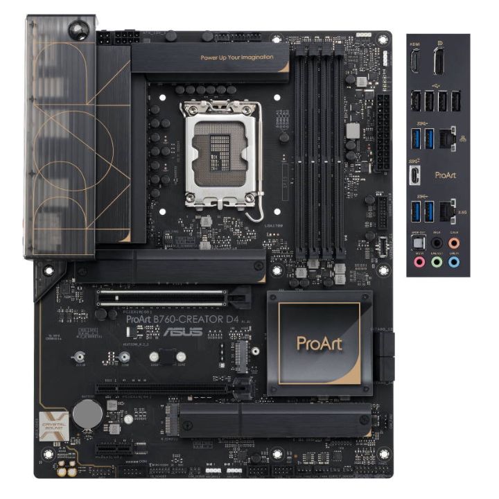 купить Материнская плата ASUS PROART B760-CREATOR D4 LGA1700 4xDDR4 4xSATA3 3xM.2 RAID HDMI DP ATX в Алматы