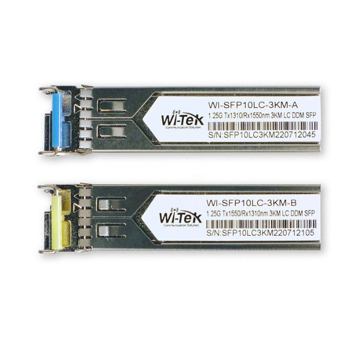 купить Комплект одноволоконных модулей SFP WDM Wi-Tek WI-SFP10LC-3KM в Алматы