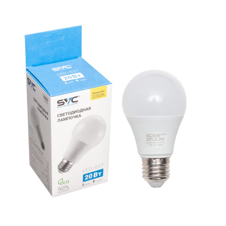 купить Эл. лампа светодиодная SVC LED A80-20W-E27-3000K, Тёплый в Алматы