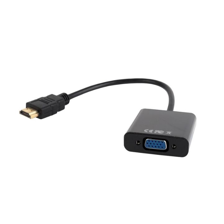 купить Кабель HDMI -> VGA Cablexpert A-HDMI-VGA-03, 19M/15F, длина 15см, аудиовыход Jack3.5 в Алматы