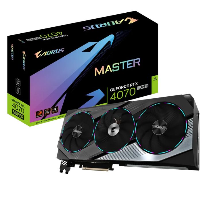 купить Видеокарта&nbsp;Gigabyte GeForce RTX 4070 SUPER AORUS MASTER 12G&nbsp;(GV-N407SAORUS M-12GD) в Алматы