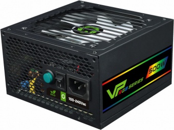 купить Блок питания ПК  500W GameMax VP-500-RGB-M <Модульный, 500W, APFC, 120mm, 4xSATA, 3x4PIN> v2 в Алматы