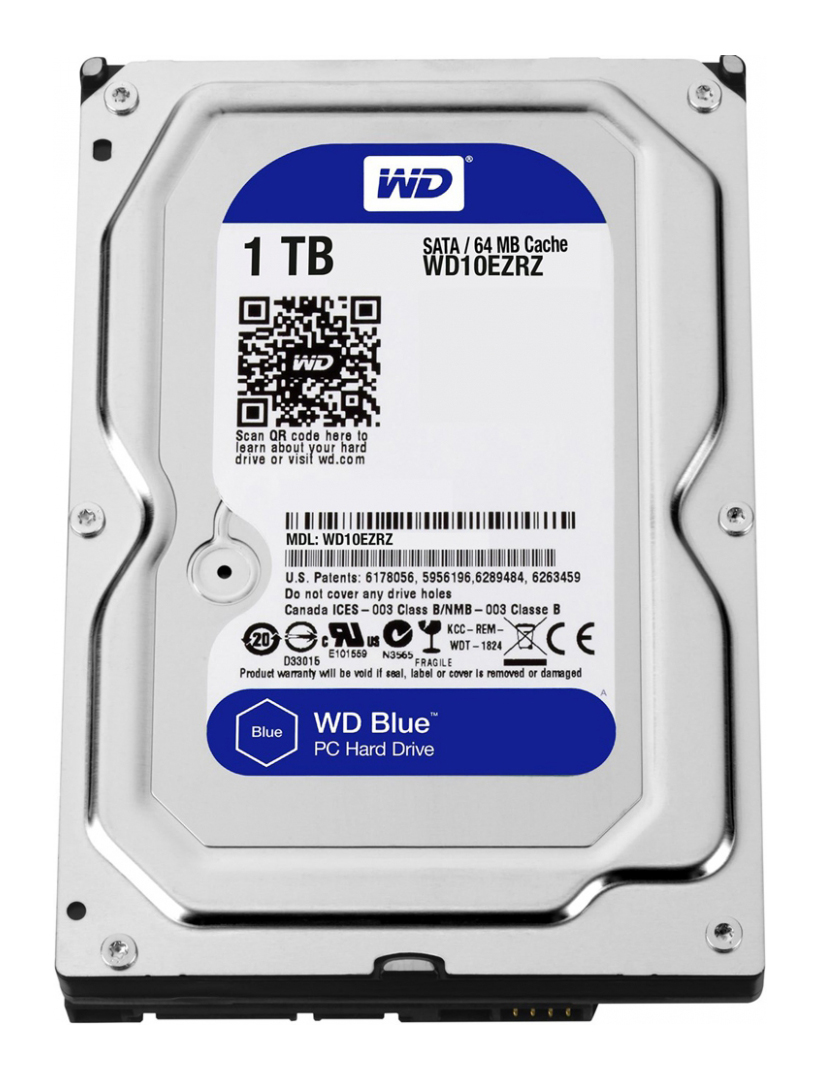 купить Жесткий диск HDD 1Tb Western Digital Blue SATA 6Gb/s 64Mb 5400rpm WD10EZRZ в Алматы