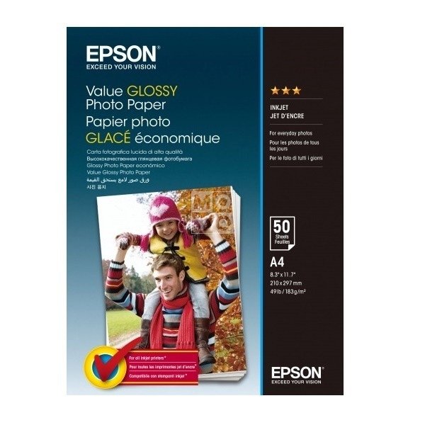 купить Фотобумага Epson C13S400036 Value Glossy Photo Paper A4 50 sheet в Алматы