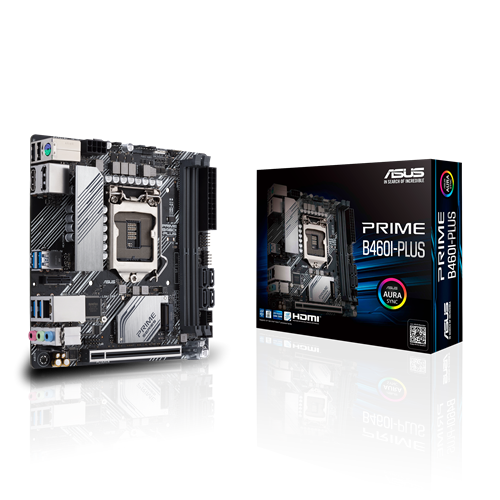 купить Сист. плата ASUS PRIME B460I-PLUS, B460, 1200, 2xDIMM DDR4, PCI-E x16, M.2, 4xSATA, DP, HDMI, ITX, BOX в Алматы