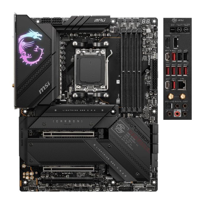 купить Материнская плата MSI MPG X670E CARBON WIFI AM5 X670 4xDDR5 6xSATA3 RAID 4xM.2 HDMI DP ATX в Алматы
