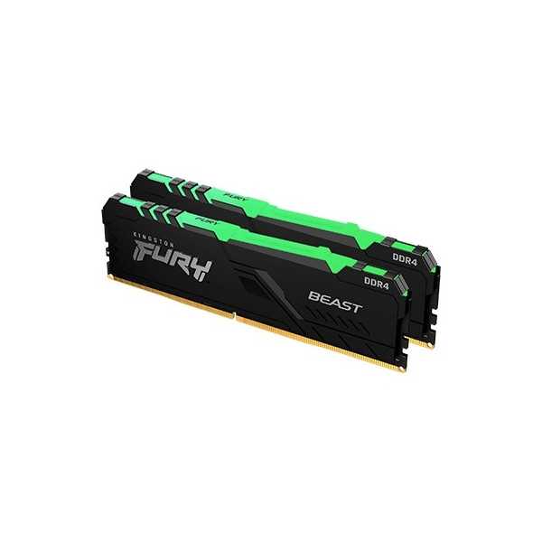 купить Модуль памяти Kingston Fury Beast RGB KF432C16BB1AK2/32 DDR4 DIMM 32Gb KIT (2x16) 3200 MHz CL16 в Алматы