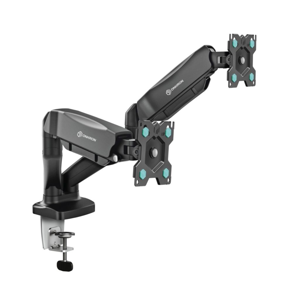 Купить Настольное крепление для 2-x мониторов Onkron G160, 13*-32*,VESA 75x75/100x100,до13кг(2х6.5кг),Black в Алматы