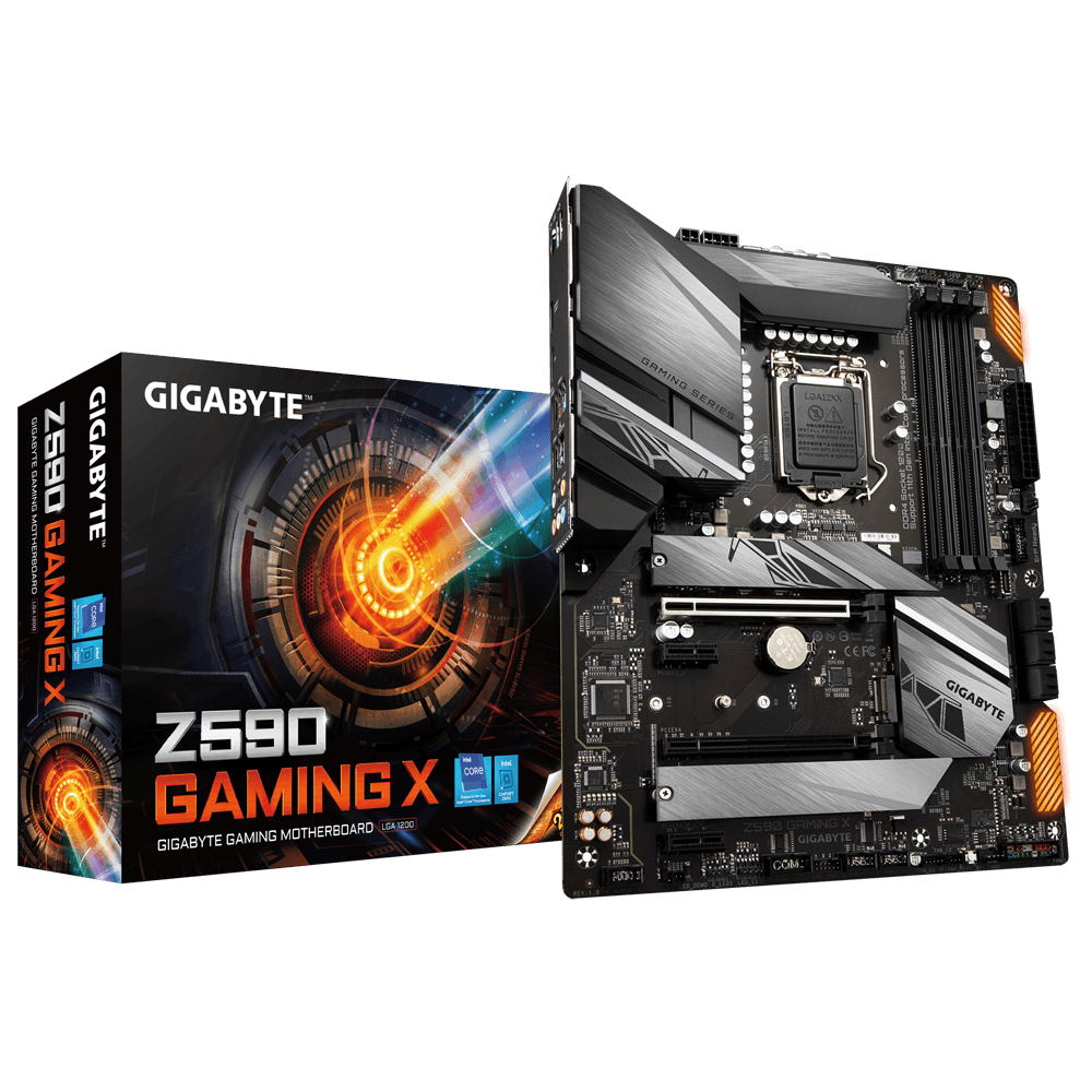 купить Материнская плата Gigabyte Z590 GAMING X LGA1200 4xDDR4 6xSATA RAID 2xM.2 DP ATX в Алматы