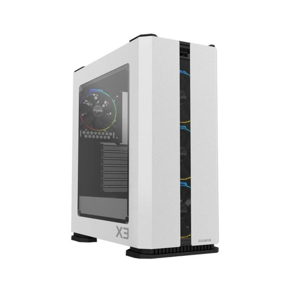купить Компьютерный Корпус Zalman X3 WHITE, MidT, 2xUSB2.0,2xUSB3.0, 4x120RGB, TG (side panel), without PSU в Алматы