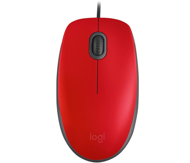 купить Мышь Logitech M110 Silent (M110s) Red (красная, бесшумная, оптическая, 1000dpi, USB, 1.8м) в Алматы