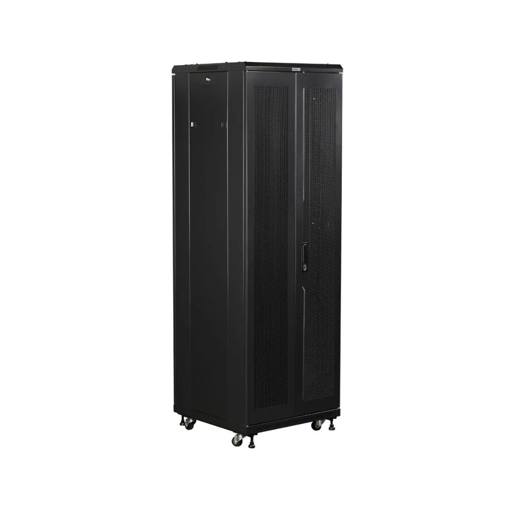 Купить Шкаф 19* Business, 42U 800x1000, черный, передняя дверь стекло, задняя дверь распашная металл в Алматы