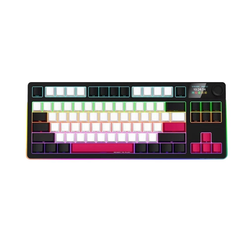 купить LORGAR KBP70TKLW, Wireless TKL Mechanical Gaming Keyboard Pro, Black/red, EN/RU layout в Алматы
