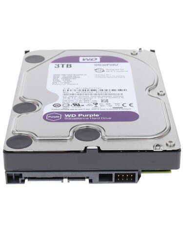 купить Жесткий диск для видеонаблюдения HDD  3Tb Western Digital Purple SATA 6Gb/s 64Mb 3,5" WD30PURZ в Алматы