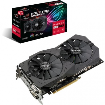 купить Видеокарта ASUS AMD Radeon RX  570 8Gb 256bit GDDR5 2xDVI HDMI DP ROG-STRIX-RX570-O8G-GAMING в Алматы