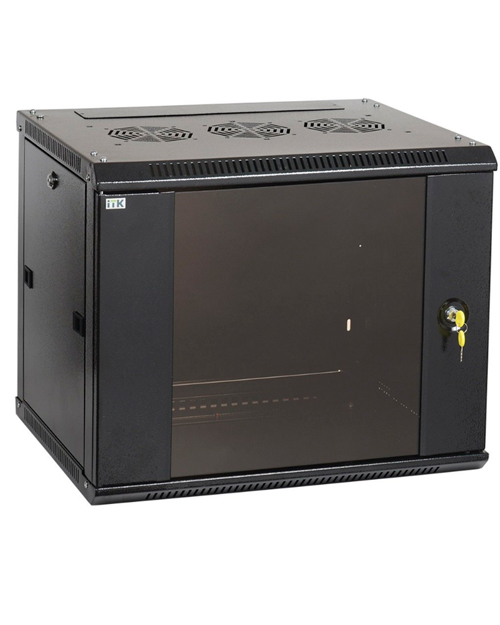 купить ITK LWR5-09U64-GF ITK Шкаф LINEA W 9U 600x450 мм дверь стекло, RAL9005 . в Алматы
