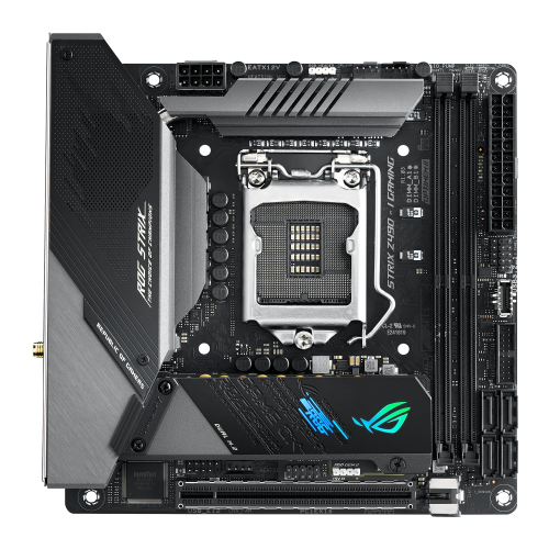 купить Сист. плата ASUS ROG STRIX Z490-I GAMING, Z490, 1200, 2xDIMM DDR4, PCI-E x16, 4xSATA, DP, HDMI, ITX, BOX в Алматы